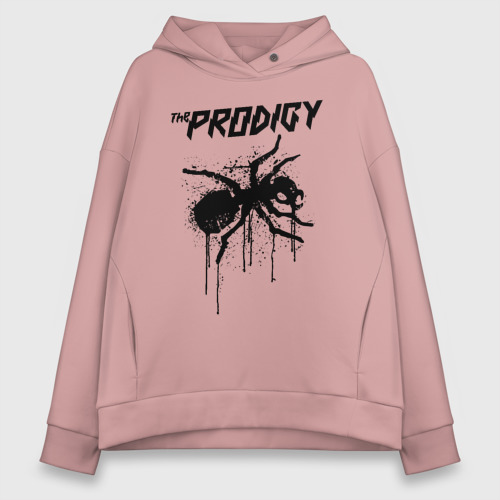 Женское худи Oversize хлопок The Prodigy, цвет пыльно-розовый