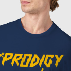 Футболка с принтом The Prodigy для мужчины, вид на модели спереди №4. Цвет основы: темно-синий
