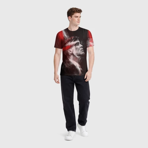 Мужская футболка 3D с принтом Peaky Blinders Thomas Shelby, вид сбоку #3