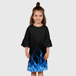 Детское платье 3D Синий Огонь - фото 2