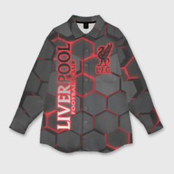 Женская рубашка oversize 3D Liverpool F.C