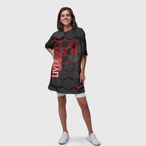 Платье-футболка 3D Liverpool F.C, цвет 3D печать - фото 5