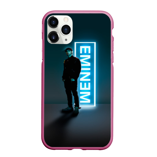 Чехол для iPhone 11 Pro Max матовый Eminem, цвет малиновый