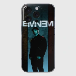 Чехол для iPhone 16 Pro силиконовый с защитой камеры Eminem