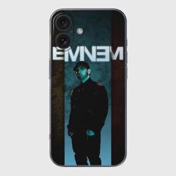 Чехол для iPhone 16 силиконовый с защитой камеры Eminem