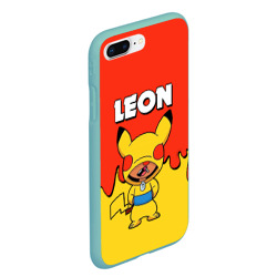 Чехол для iPhone 7Plus/8 Plus матовый Brawl Stars Leon Pikachu - фото 2