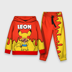 Детский костюм с толстовкой 3D Brawl Stars Leon Pikachu