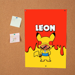 Постер Brawl Stars Leon Pikachu - фото 2