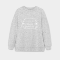 Женский свитшот oversize без начеса хлопок BMW