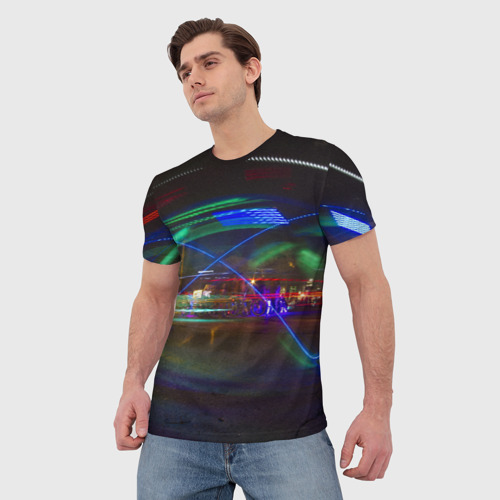 Мужская футболка 3D Neon, цвет 3D печать - фото 3