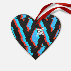 Деревянная игрушка Сердце Two XX blue