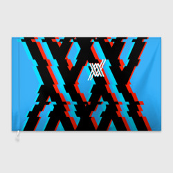 Флаг 3D Two XX blue