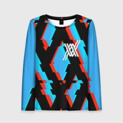 Женский лонгслив 3D Two XX blue
