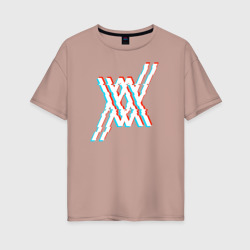 Женская футболка хлопок Oversize Two XX white