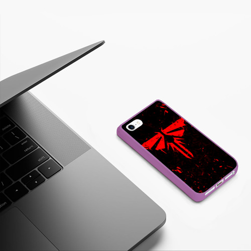 Чехол для iPhone 5/5S матовый The Last of Us 2 Одни из Нас 2, цвет фиолетовый - фото 5