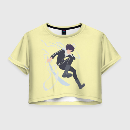 Женская футболка Crop-top 3D Yato, цвет 3D печать