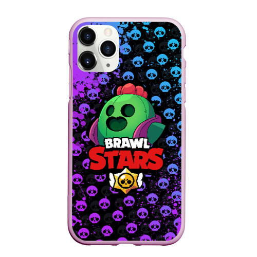 Чехол для iPhone 11 Pro Max матовый Brawl Stars, цвет розовый