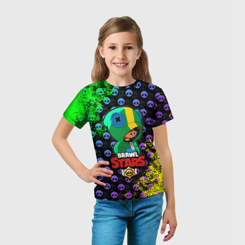 Детская футболка 3D Brawl Stars Leon, цвет 3D печать - фото 5