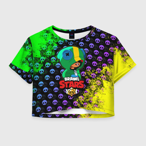 Женская футболка Crop-top 3D Brawl Stars LEON Фото 01 Женская футболка Crop-top 3D Brawl Stars LEON Фото 01