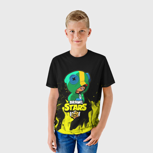 Детская футболка 3D Brawl Stars LEON, цвет 3D печать - фото 3