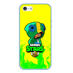 Чехол для iPhone 5/5S матовый Brawl Stars Leon