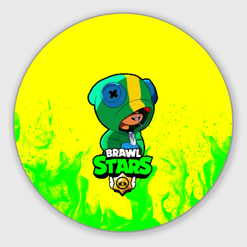 Круглый коврик для мышки Brawl Stars Leon