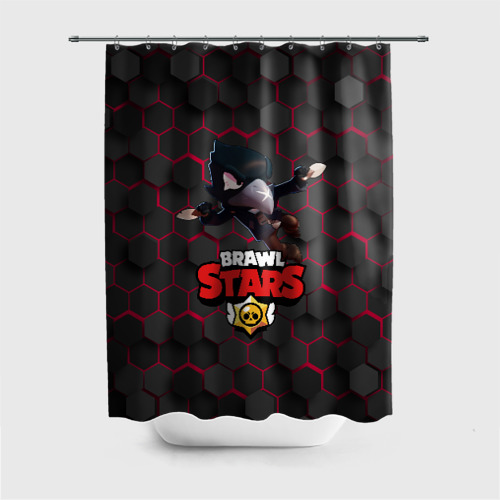 Штора 3D для ванной Brawl Stars CROW