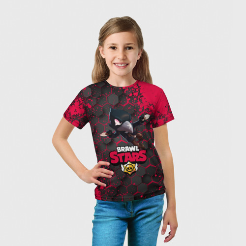 Детская футболка 3D Brawl Stars crow, цвет 3D печать - фото 5