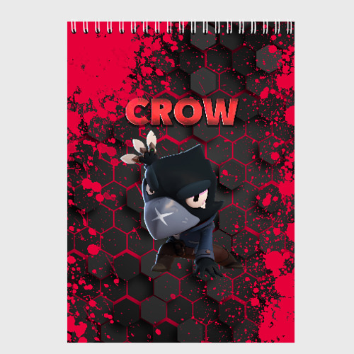 Скетчбук Brawl Stars crow, цвет белый