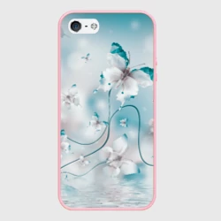 Чехол для iPhone 5/5S матовый Бабочки