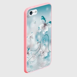 Чехол для iPhone 5/5S матовый Бабочки - фото 2