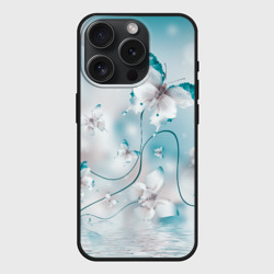 Чехол силиконовый для Apple iPhone 15 Pro матовый Бабочки