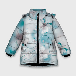 Зимняя куртка для девочек 3D Бабочки