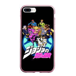 Чехол для iPhone 7Plus/8 Plus матовый JoJo Герои в кружке