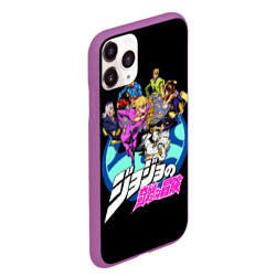 Чехол для iPhone 11 Pro Max матовый JoJo Герои в кружке - фото 2