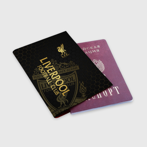Обложка для паспорта матовая кожа Ливерпуль, цвет красный - фото 3