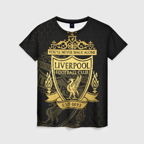 Женская футболка 3D с принтом Ливерпуль, вид спереди #2