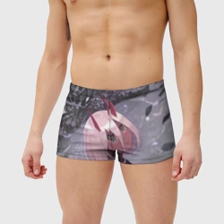 Мужские купальные плавки 3D Ноль два арт серый - фото 2