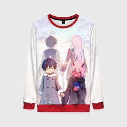 Женский свитшот 3D Ноль два и Хиро