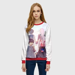 Женский свитшот 3D Ноль два и Хиро - фото 2