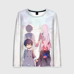 Женский лонгслив 3D Ноль два и Хиро