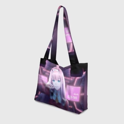 Пляжная сумка 3D Ноль два неон - фото 2