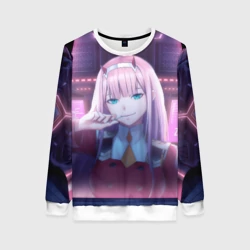 Женский свитшот 3D Ноль два неон