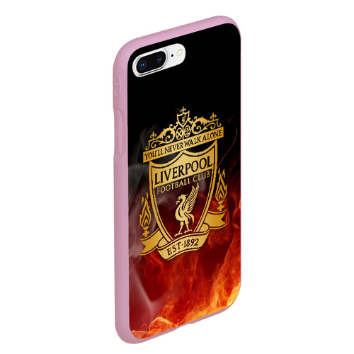 Чехол для iPhone 7Plus/8 Plus матовый Liverpool Ливерпуль, цвет розовый - фото 3