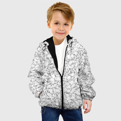 Детская куртка 3D Белые мыши	, цвет черный - фото 3