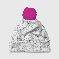 Шапка 3D c помпоном Белые мыши