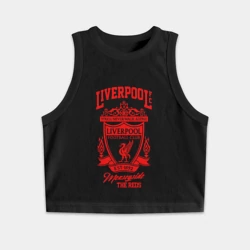Женская укороченная майка-топ хлопок Liverpool на спине