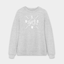 Мужской свитшот oversize без начеса хлопок Snow