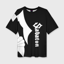 Женская футболка oversize 3D Sabaton