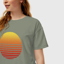 Женская футболка хлопок Oversize Hotline Maiami - фото 2